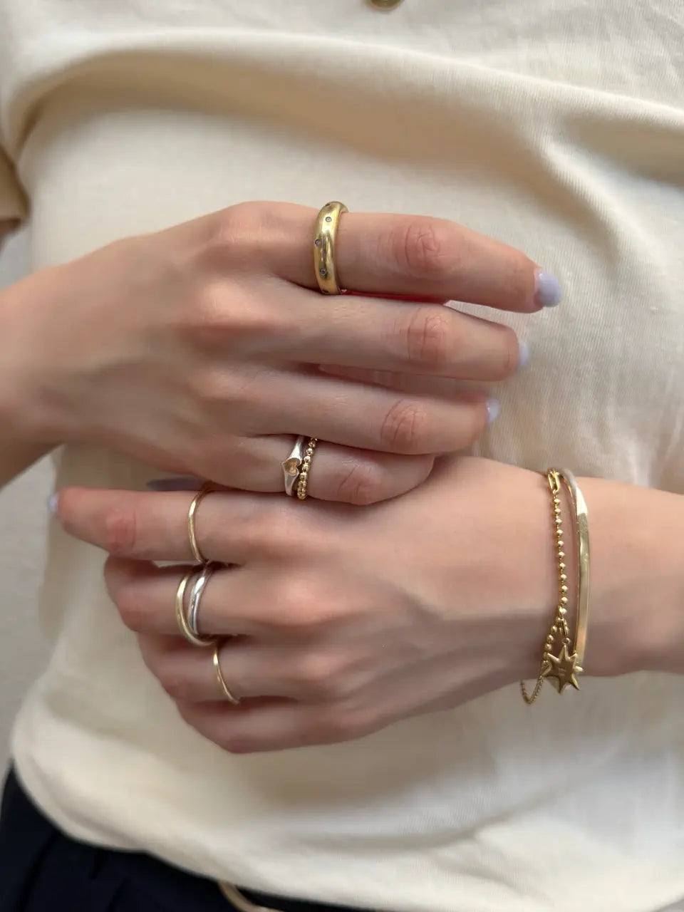 TEN. Tiny Heart Ring ♡ 经典爱心戒指 | Silver / Gold / Mix