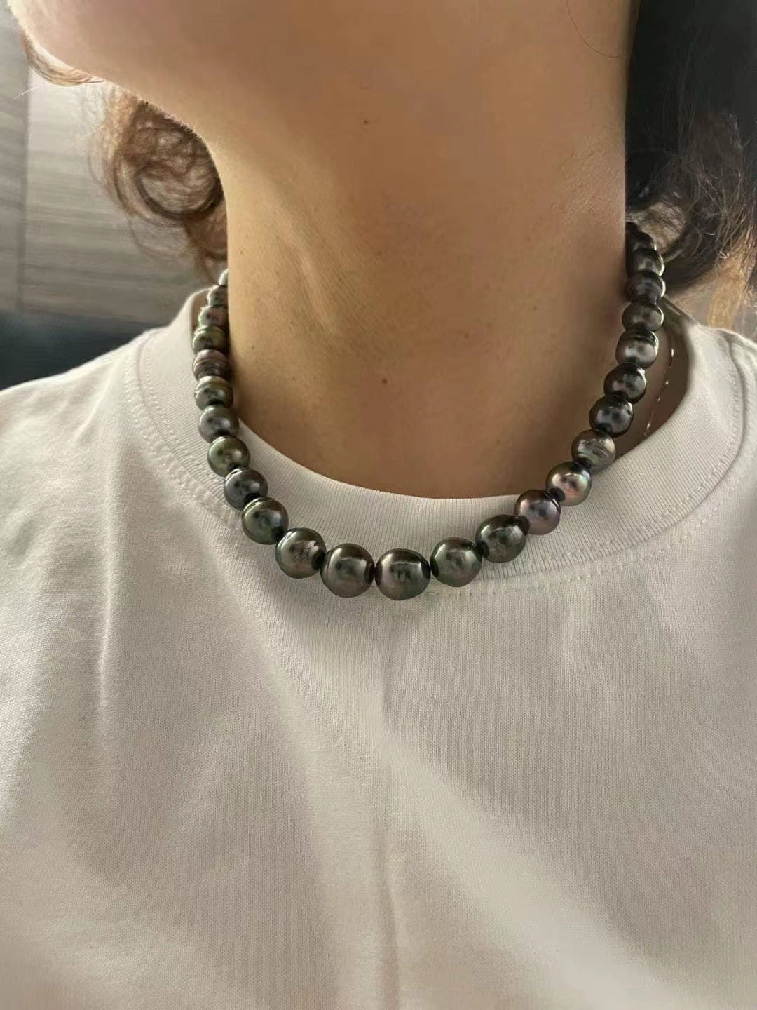 Tahitian pearl necklace 大溪地黑珍珠项链（日本精选）